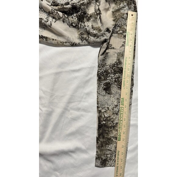 BKE Boutique women's Sm Long  Sleeve Blouse shell brown & cream Work Casual Wear - Picture 6 of 7